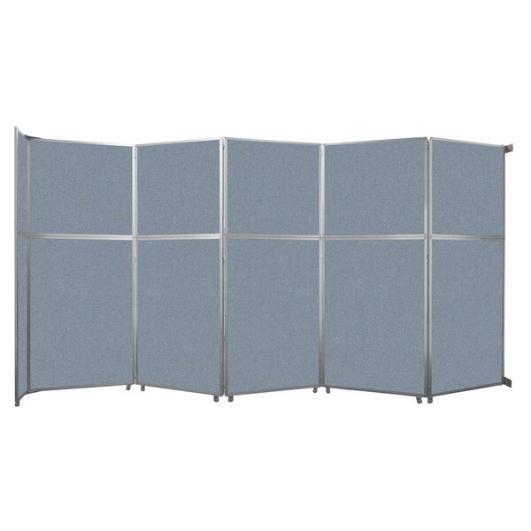 Operable Wall Folding Room Divider 19'6" x 10'3/4" Powder Blue Fabric